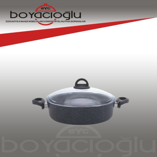 KARACA DARK STONE BIO GRANIT BASIK TENCERE 30CM