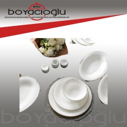 KARACA FINE PEARL FAME PLATİN YUV. YEMEK TAKIMI 58 PRÇ.
