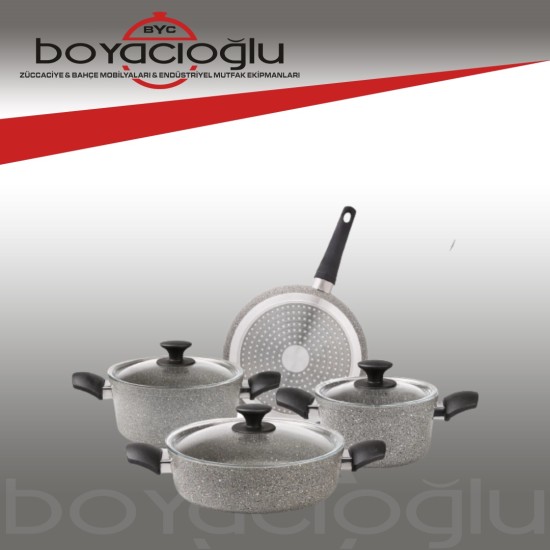 KARACA BIOGRANIT GREY NEW TENCERE SETİ 7PRÇ KARACA BIOGRANIT GREY NEW TENCERE SETİ 7PRÇ