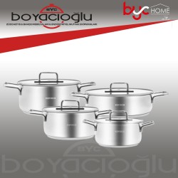 KARACA ARYA ÇELİK TENCERE SETI 8 PRÇ. 