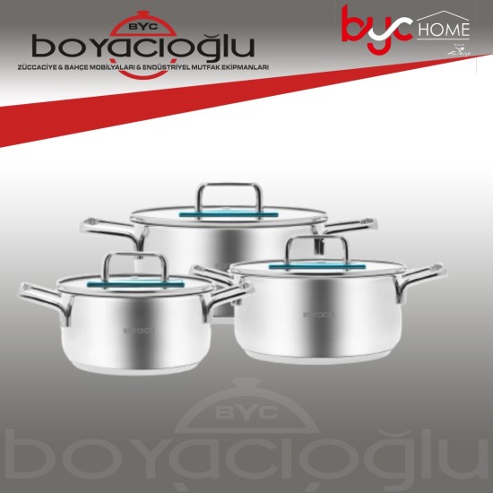KARACA ARYA MIDI ÇELİK TENCERE SET 6 PARÇA KARACA ARYA MIDI ÇELİK TENCERE SET 6 PARÇA