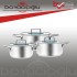 KARACA ARYA MIDI ÇELİK TENCERE SET 6 PARÇA 