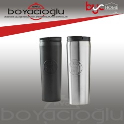 KARACA 50.YIL 450ML TERMOS KUPA SİYH METAL