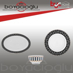 KARACA MONSTERA ŞERİT SERVİS TABAK 27CM