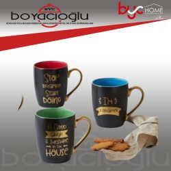 KARACA MOOD MAVİ YEŞİL KIRMIZI KUPA BARDAK