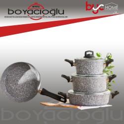 KARACA AYAZ BİOGRANİT TENCERE SETİ 7PRÇ