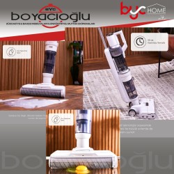 KARACA AQUACLEAN KABLOSUZ DİK SÜPÜRGE 3İN1 ISLAK KURU