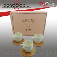 BUENOS ŞURA BAMBU 6LI KAHVE FİNCAN TK