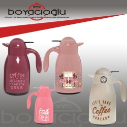 HEREVİN 161703-XXX DESENLİ CAM TERMOS 1LT