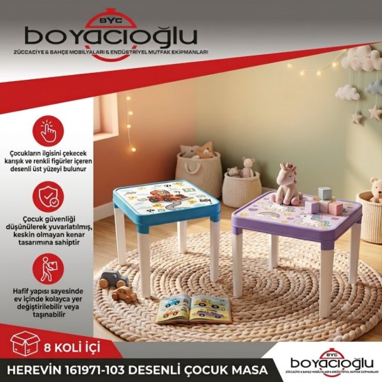 HEREVİN 161971-103 DESENLİ ÇOCUK MASA