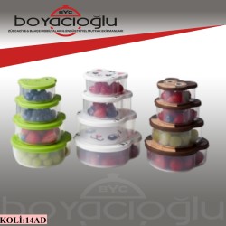 HEREVİN 162270-XXX 4LÜ HAYVANLI SAKLAMA KABI SETİ