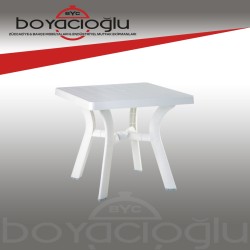 SİESTA VİVA 80X80 KARE MASA BEYAZ