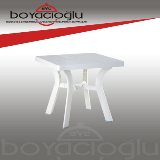 SİESTA VİVA 80X80 KARE MASA BEYAZ