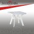 SİESTA VİVA 80X80 KARE MASA BEYAZ