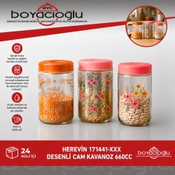 HEREVİN 171441-XXX DESENLİ CAM KAVANOZ 660CC