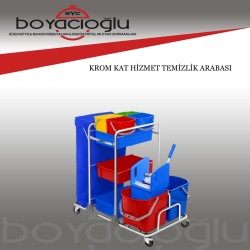 KROM KAT HİZMET TEMİZLİK ARABASI
