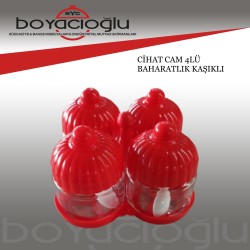 CİHAT CAM 4LÜ BAHARATLIK KAHVALTILIK