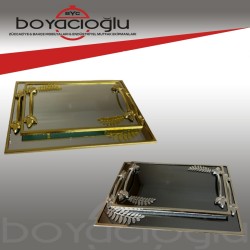 JOKER 2Lİ AYNALI TEPSİ DALLI (BYK34CM KÇK29CM)