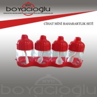 CİHAT CAM MİNİ BAHARATLIK SETİ 4LÜ
