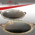 KRİSTAL KUŞLU OVAL AYNALI TEPSİ