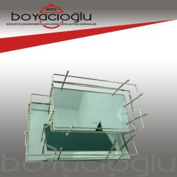 GÜMÜŞ MİSKET AYNALI TEPSİ 2Lİ 36X25 17X20