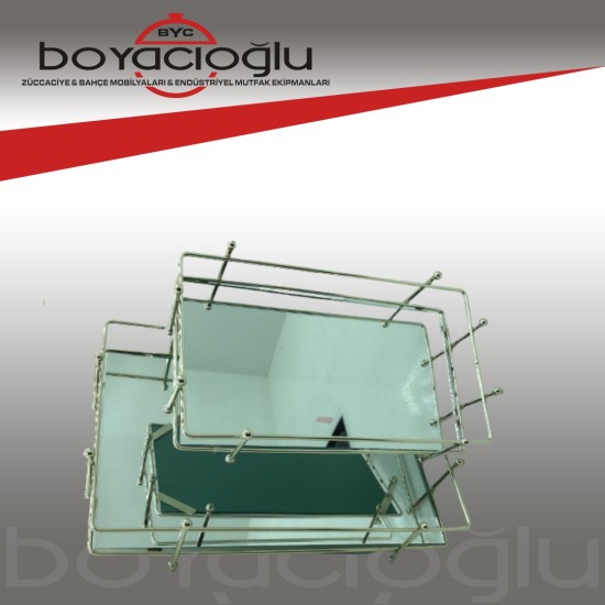 GÜMÜŞ MİSKET AYNALI TEPSİ 2Lİ 36X25 17X20 GÜMÜŞ MİSKET AYNALI TEPSİ 2Lİ 36X25 17X20