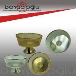 GÜMÜŞ-ALTIN FİLELİ MEYVELİK BYK 24CM