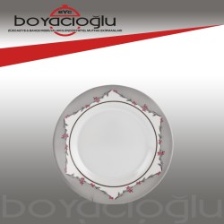 ÖZKALE MELAMİN DESENLİ PASTA TABAK 19CM
