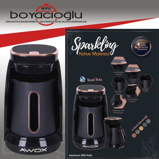 AWOX SPARKLİNG OTOMATİK KAHVE MAKİNESİ AWOX SPARKLİNG OTOMATİK KAHVE MAKİNESİ