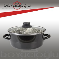 ARCGÜVEN EMAYE FRİTÖZ CİPS TENCERESİ CAM KAPAK