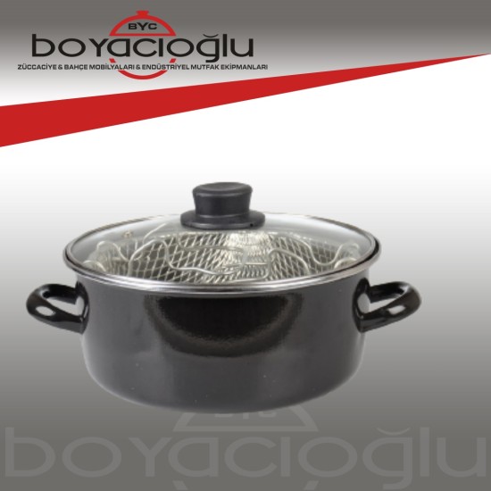 ARCGÜVEN EMAYE FRİTÖZ CİPS TENCERESİ CAM KAPAK ARCGÜVEN EMAYE FRİTÖZ CİPS TENCERESİ CAM KAPAK