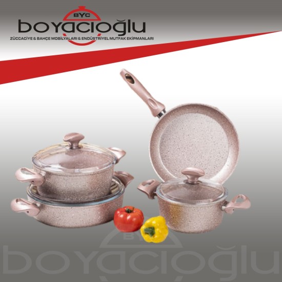 TUNA BURCU GRANİT TENCERE SET 7PRÇ BAKALİT KULB