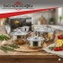 SOLE SAMİRA ÇELİK TENCERE SETİ 16-18-20 6PRÇ