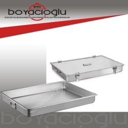 EKBER KAPAKLI ÇELİK FIRIN TEPSİSİ 50X70X10