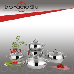 GÜLSAN ADA ÇELİK TENCERE SETİ 10 PRÇ