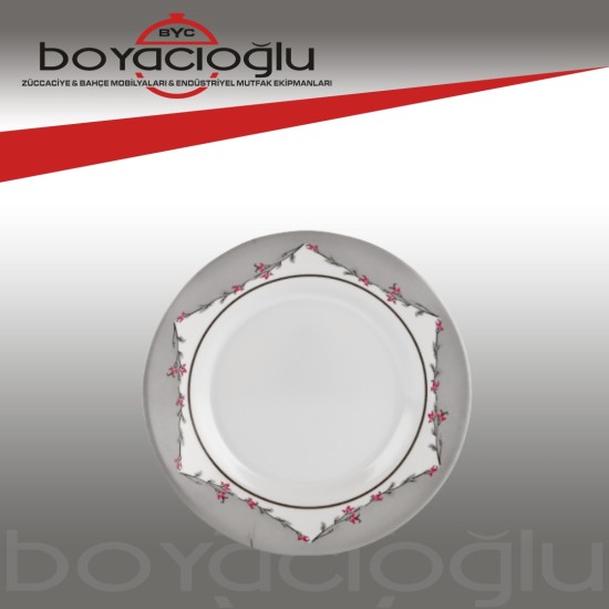 ÖZKALE MELAMİN DESENLİ SERVİS TABAK 21CM
