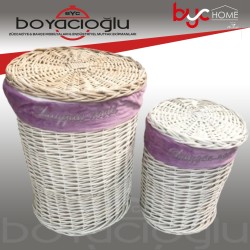 YUVARLAK HASIR 2Lİ KİRLİ SEPET
