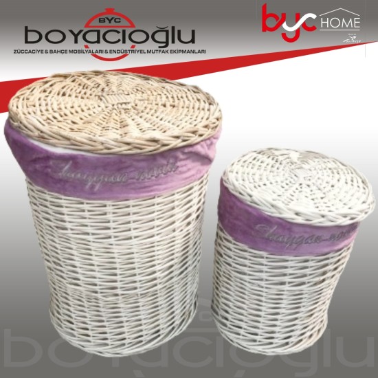 YUVARLAK HASIR 2Lİ KİRLİ SEPET YUVARLAK HASIR 2Lİ KİRLİ SEPET