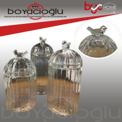 İTHAL CAM KAPAK KUŞ DRAJELİK KÜÇÜK