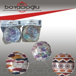 MELAMİN 6LI EV TİPİ DESENLİ ÇAY TABAK