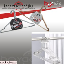 ASKICIM METAL ELBİSE ASKI 10LU KROM
