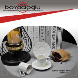 FARİKA ZÜMRÜT PORS. 6LI KAHVE FİNCAN TK.