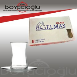 ELMASGLASS LÜX HEYBELİ ÇAY SET