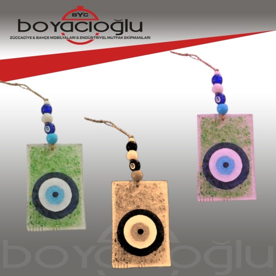 DİKDÖRTGEN FÜZYON CAM NAZARLIK SÜS DİKDÖRTGEN FÜZYON CAM NAZARLIK SÜS
