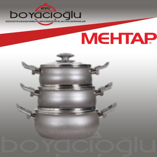 MEHTAP GRANİT GÜVEÇ TENCERE SET 16+18+20