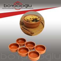 TOPRAK GÜVEÇ 6LI İÇİ SIRLI