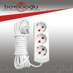 ASEL 3LÜ UZATMA KABLOSU TOPRAKLI 2MT