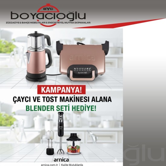 ARNİCA AYVALIK(GH26261) DEMLİ(GH33200 ÇAYCI ALANA TREND BLENDER SET(GH21595) HEDİYE