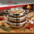 SOLE SAMİRA ÇELİK OMLET SET 16-18-20 CAM KAPAK