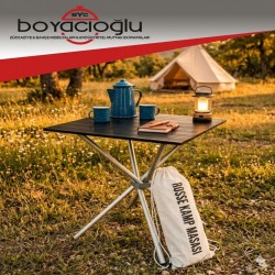 ROSSE  KAMP PİKNİK MASASI 66X66 ALÜMİNYUM AYAK ÇANTA TİP